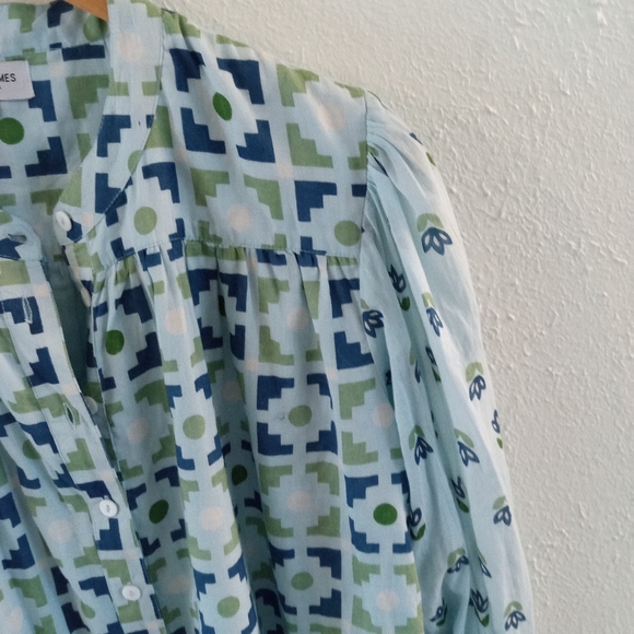 OLIVIA JAMES THE LABEL Chloe Cotton Puff Sleeve Ruffle Dress |S - Picture 5 of 9